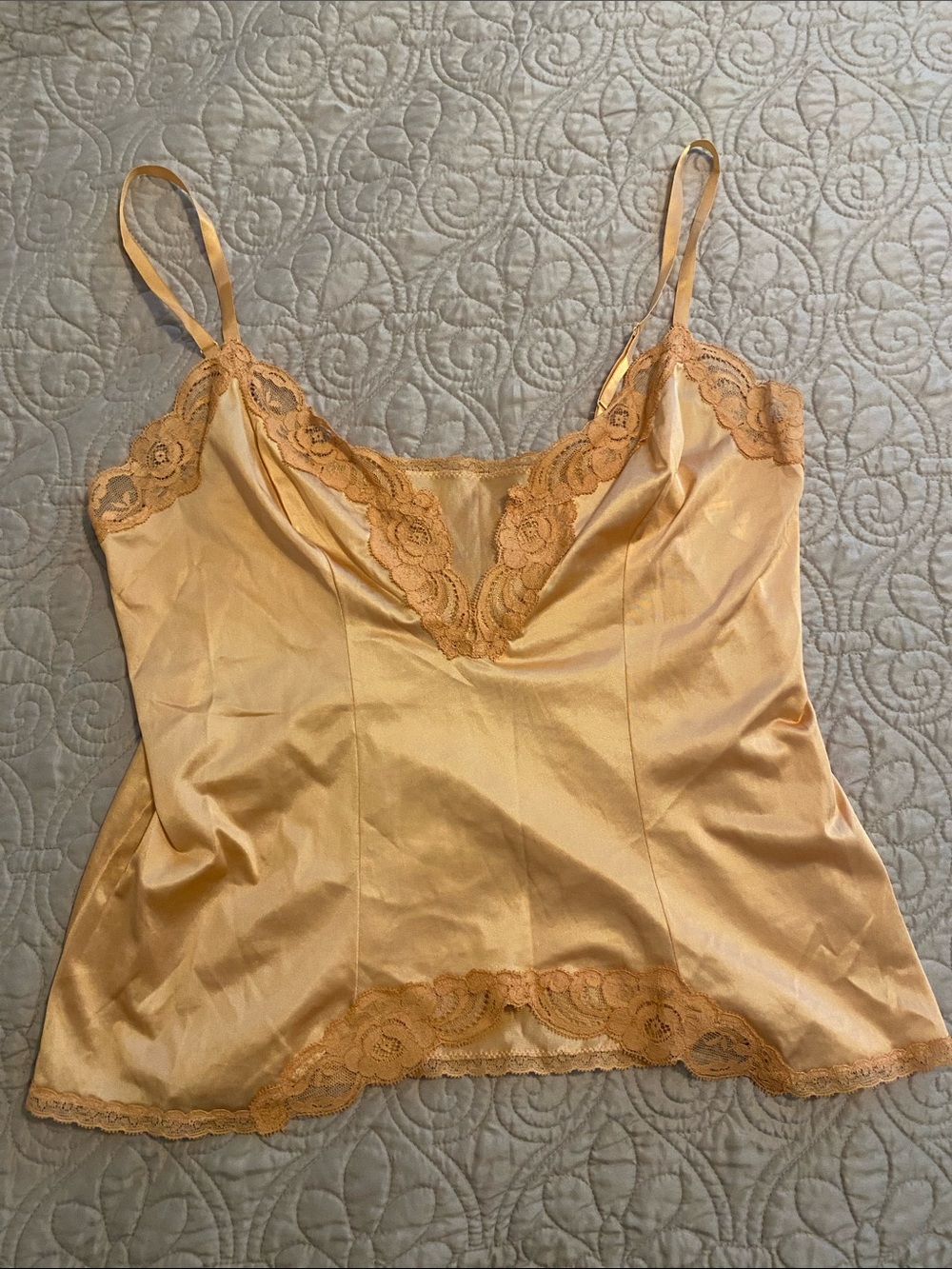 Vanity Fair Peach Lace-Trim Camisole - Picture 3 of 4